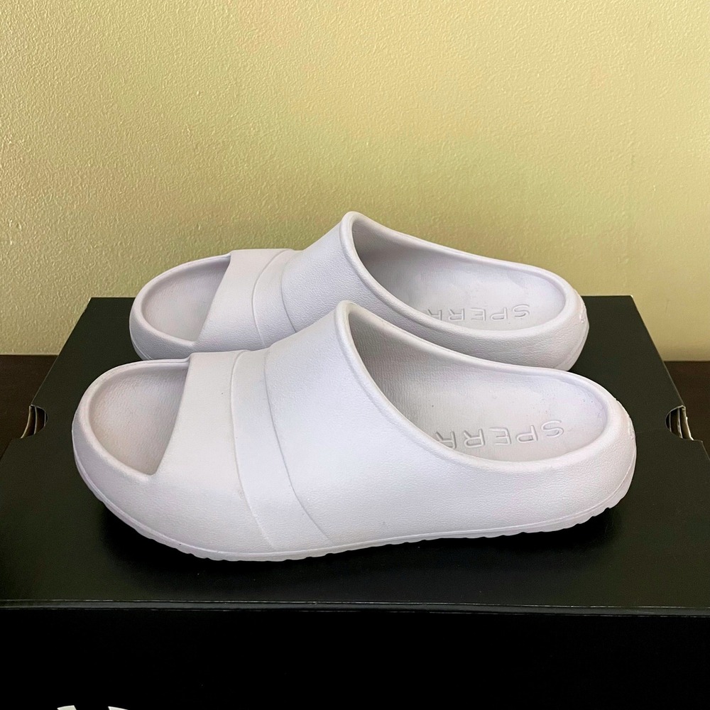 Sperry Float Slide White Lightweight EVA Slip On Sandals Women